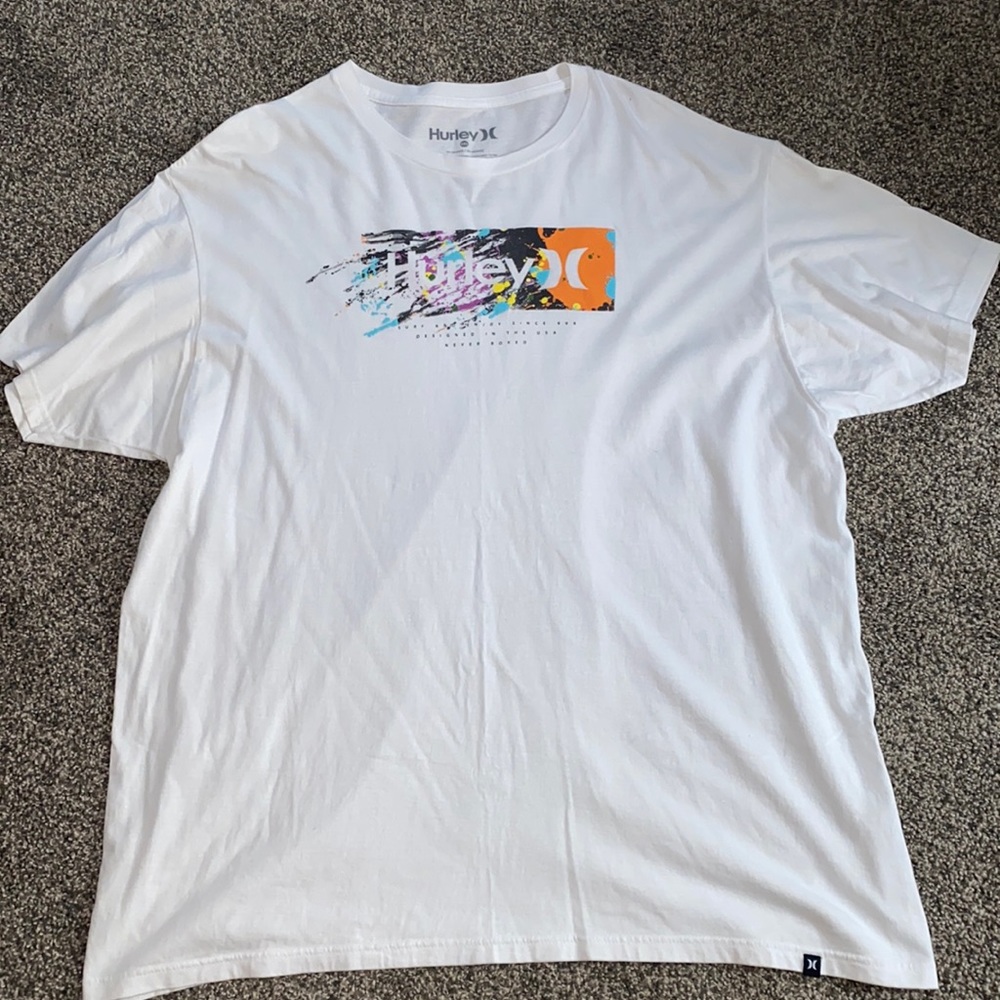 Mens White Hurley Tshirt XXL